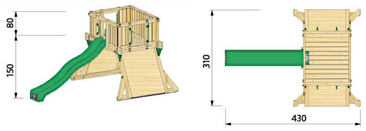 Πύργος Παιδικής Χαράς Q1 Τεχνικά Χαρακτηριστικά